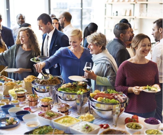 diversity people enjoy buffet party concept 2021 08 26 23 57 42 utc min 1 1 Najam dvorane