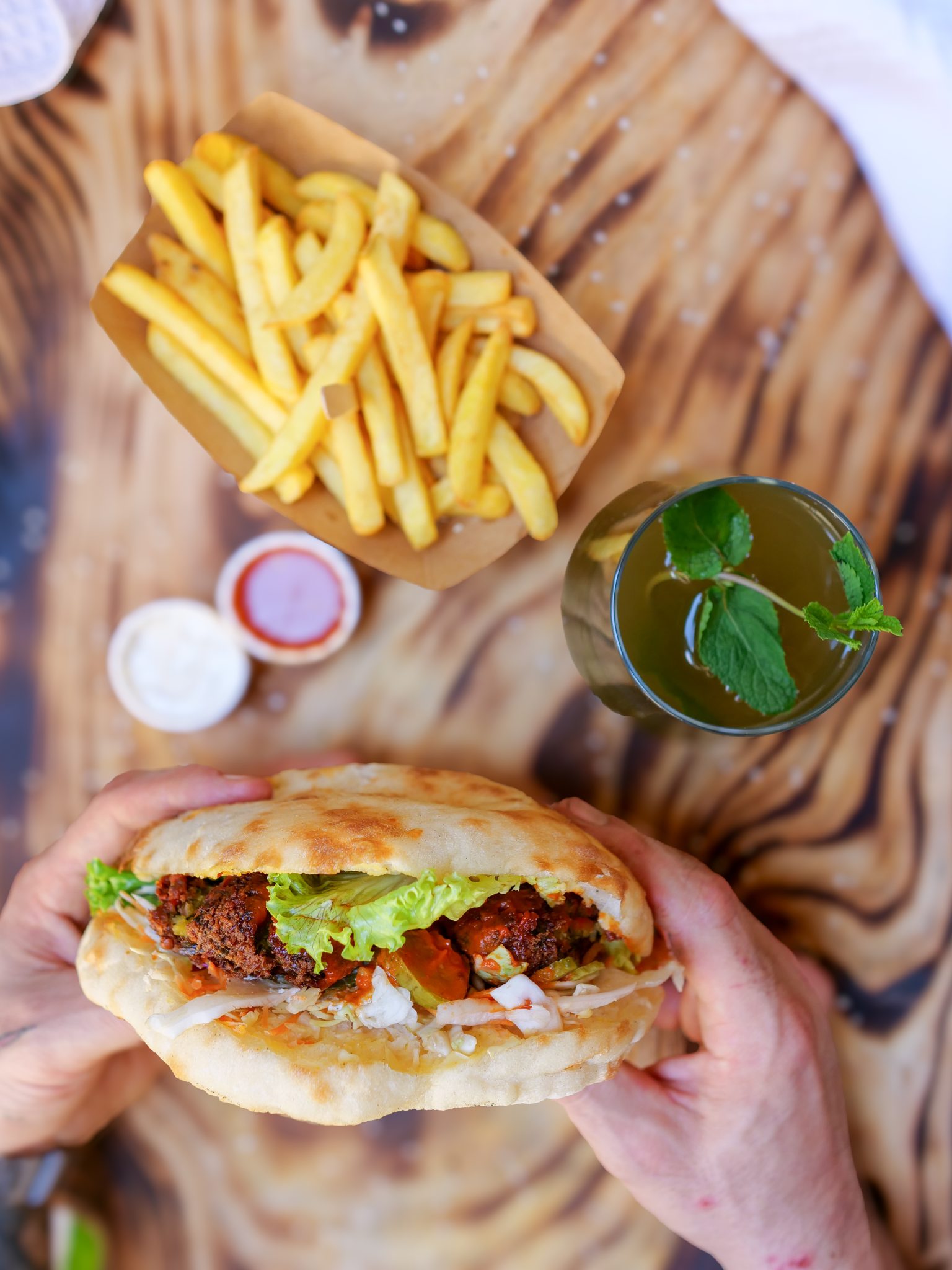 2. Falafel French fries Juice scaled COMBO PONUDE- NOVI